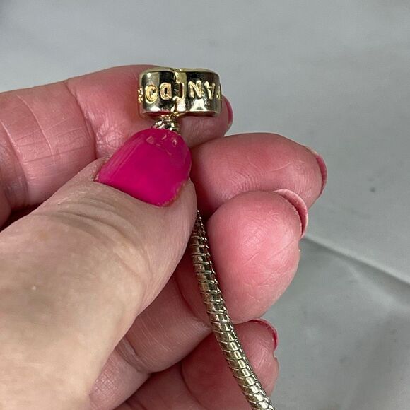 Pandora Moments charm bracelet 14K clasp & sterling snake chain. - Picture 8 of 9